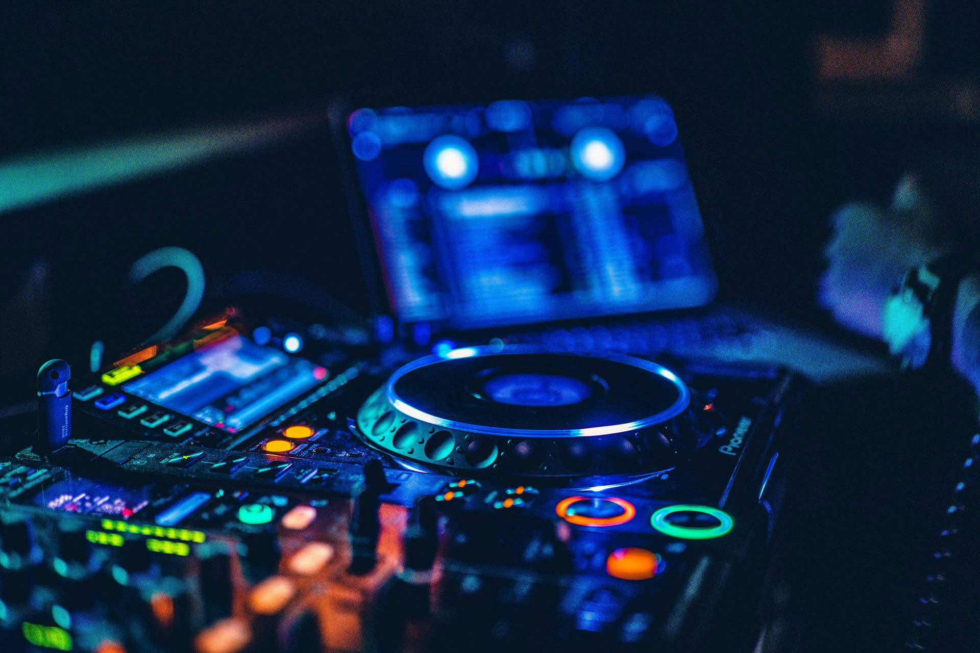 lighted DJ mixer